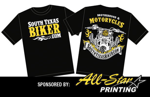 SouthTexasBiker.com Official T-Shirt Sponsored by All-Star Printing